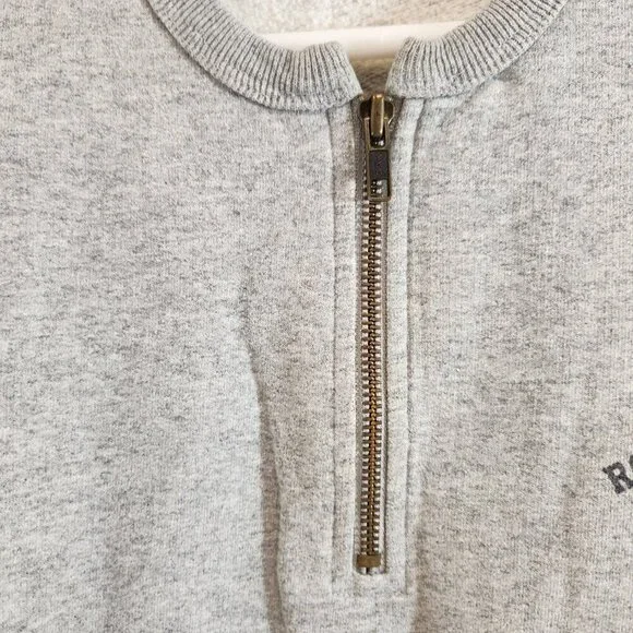 Roots Athletic Mens 1/4 Zip Sweatshirt Heathered Gray - Picture 5 of 11